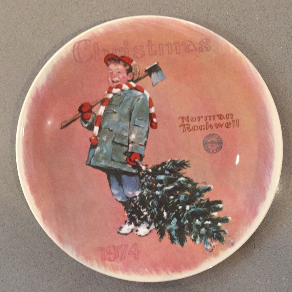 Norman Rockwell plate “Scotty Gets His Tree”